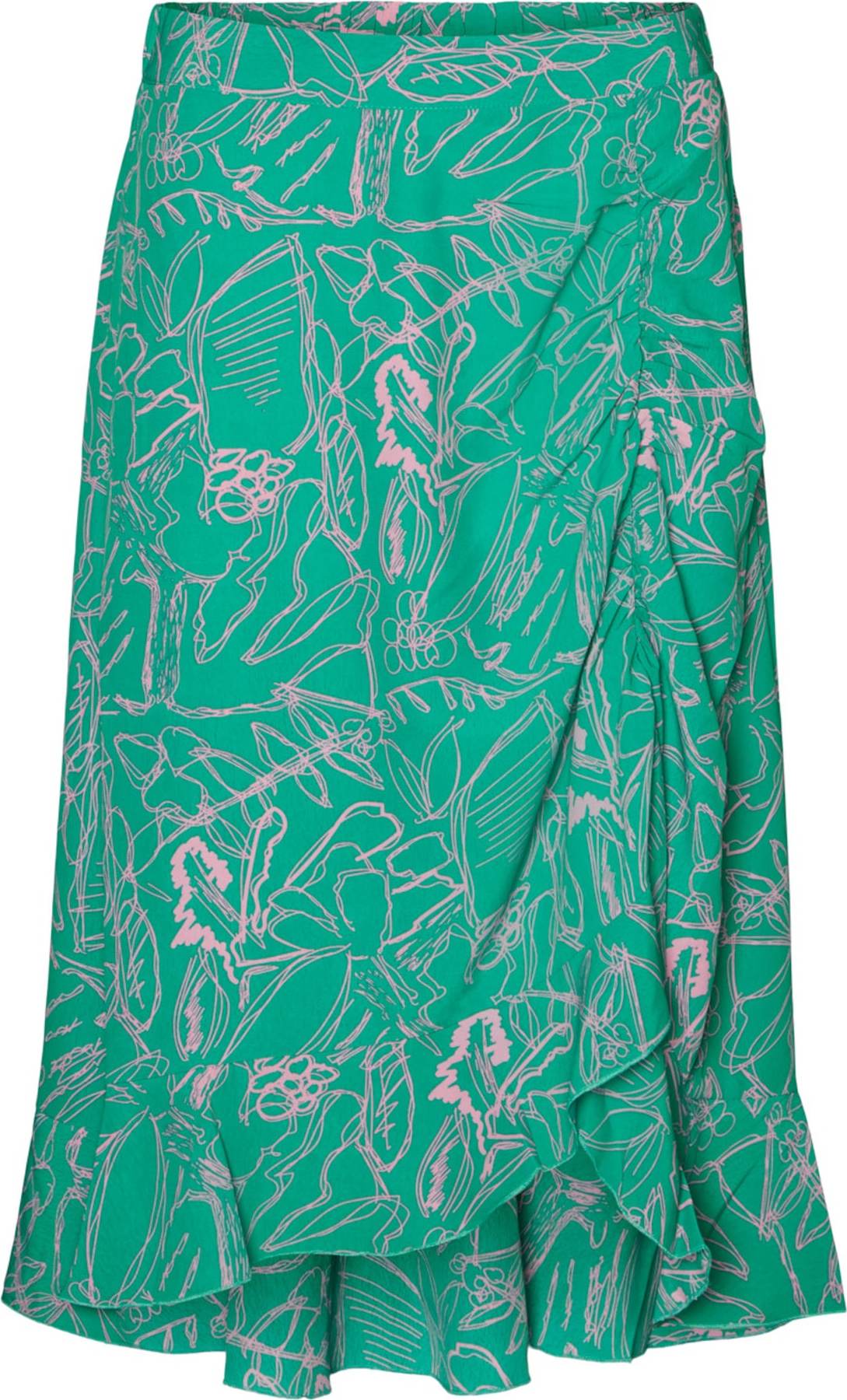 VERO MODA Sukně 'CATCH' zelená / pink