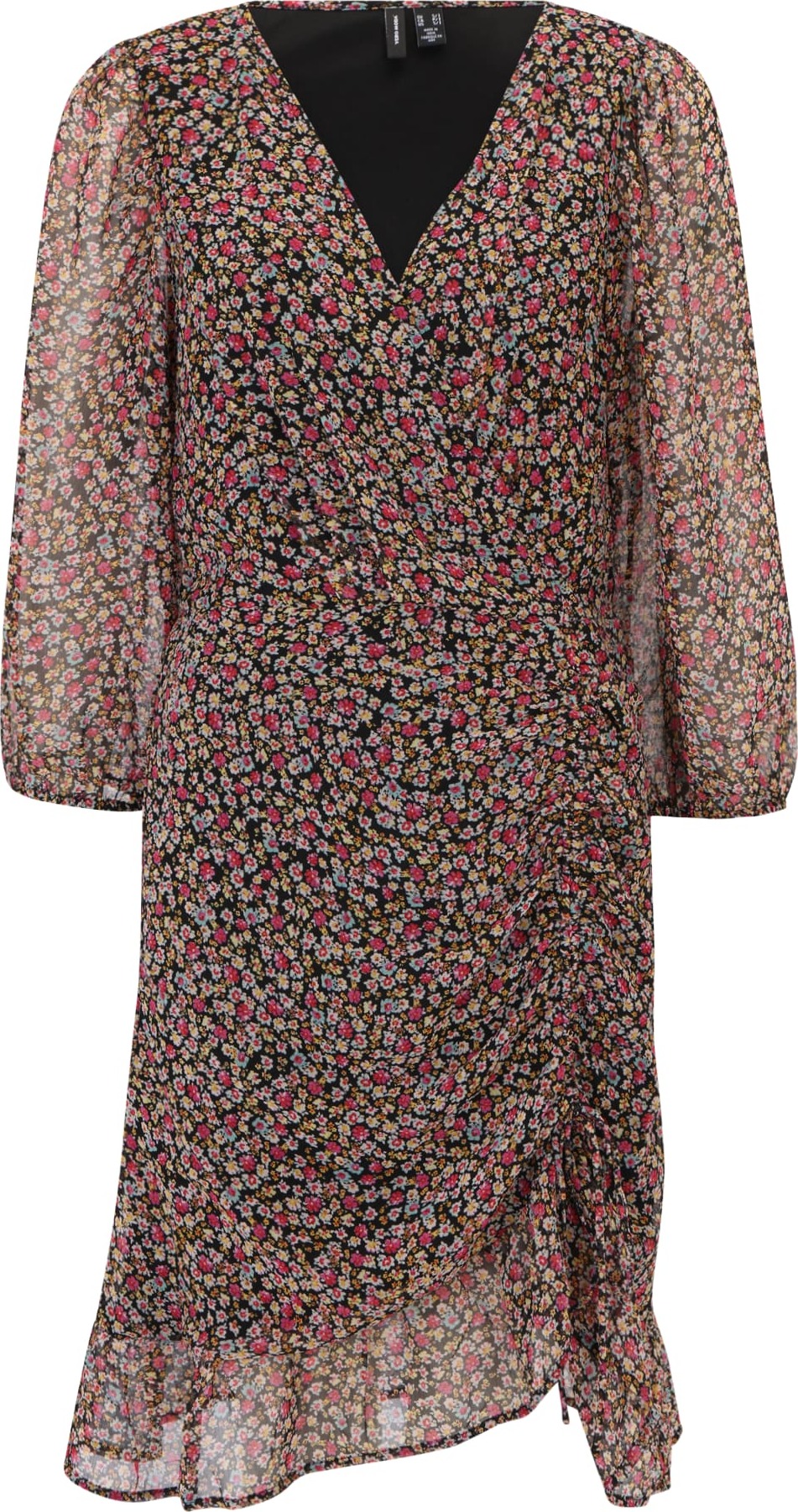 Vero Moda Tall Šaty 'CHI' béžová / žlutá / tmavě růžová / černá