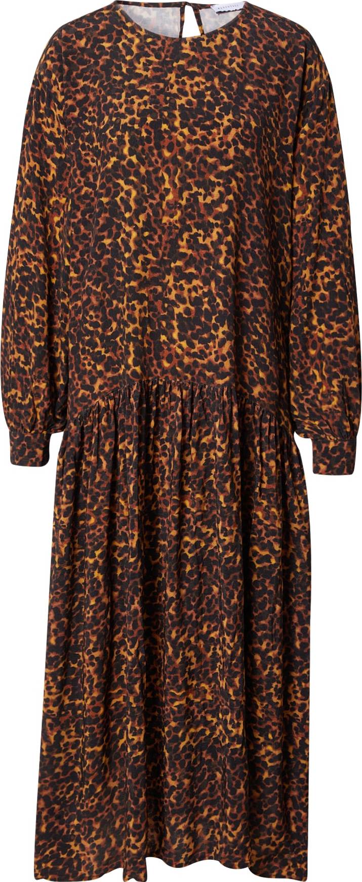 Warehouse Košilové šaty karamelová / koňaková / černá
