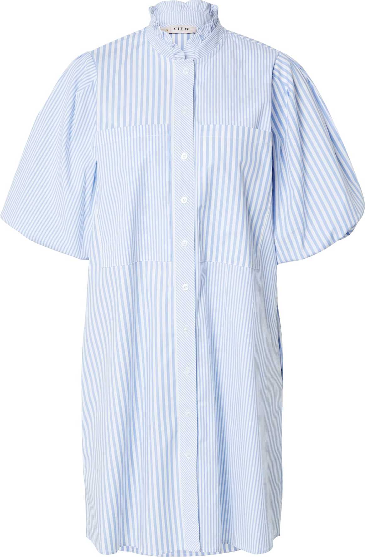 A-VIEW Košilové šaty 'Tiffany' světlemodrá / bílá