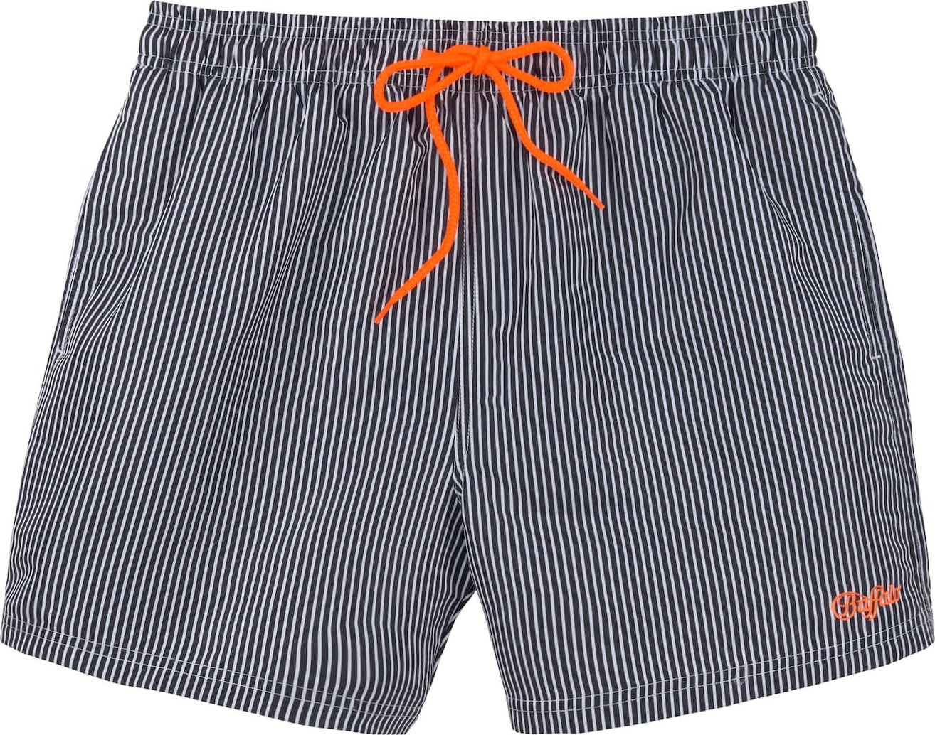 BUFFALO Plavecké šortky oranžová / černá / bílá