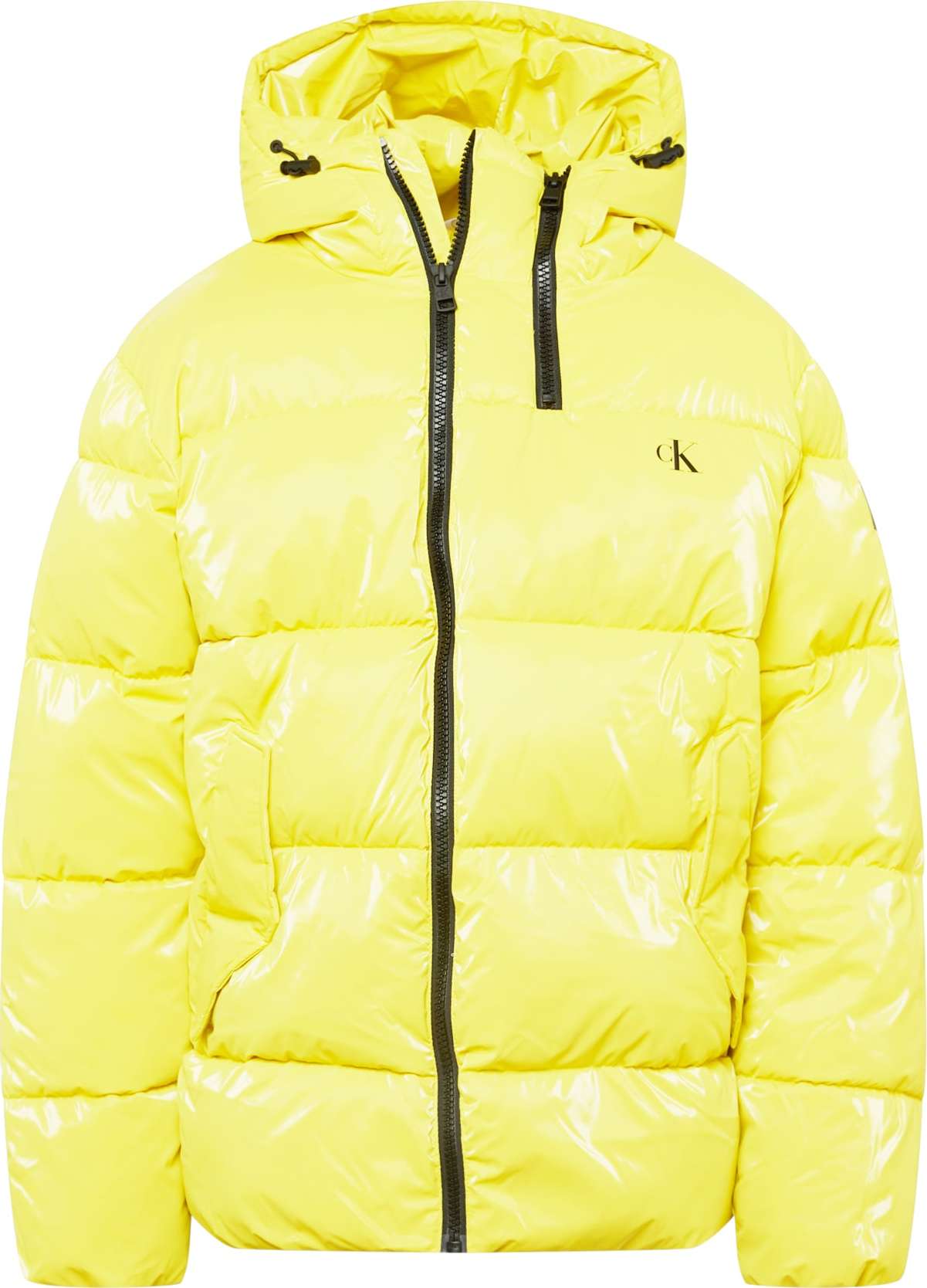 Calvin Klein Jeans Přechodná bunda žlutá / černá