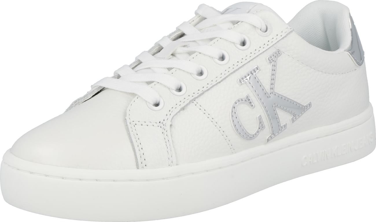 Calvin Klein Jeans Tenisky stříbrná / bílá