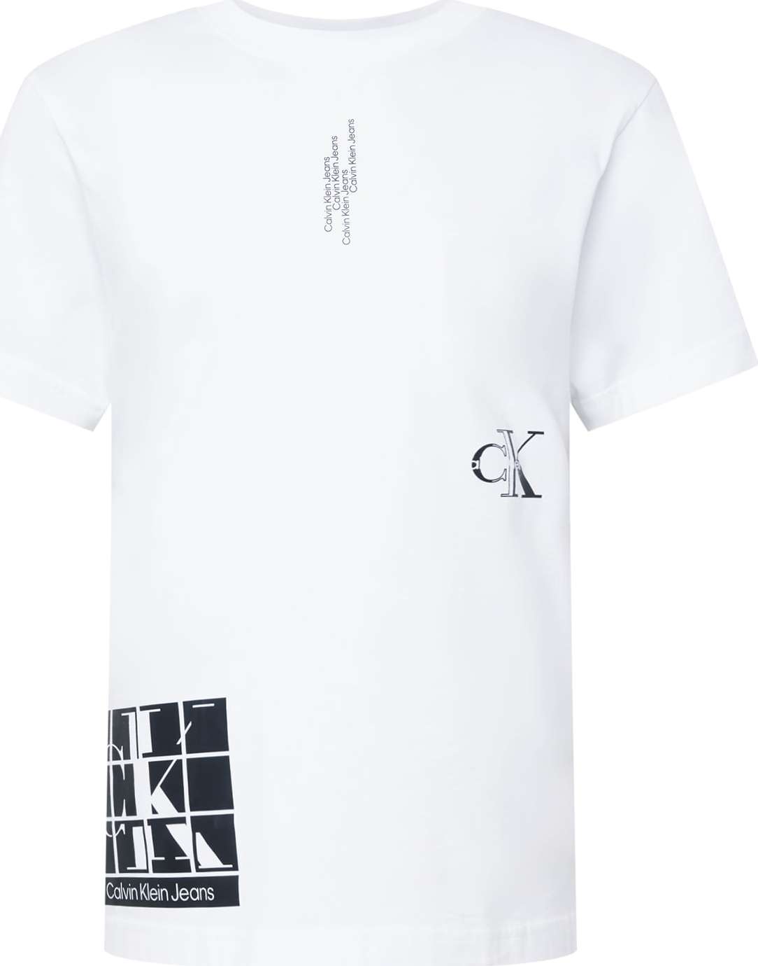 Calvin Klein Jeans Tričko 'URBAN' černá / bílá
