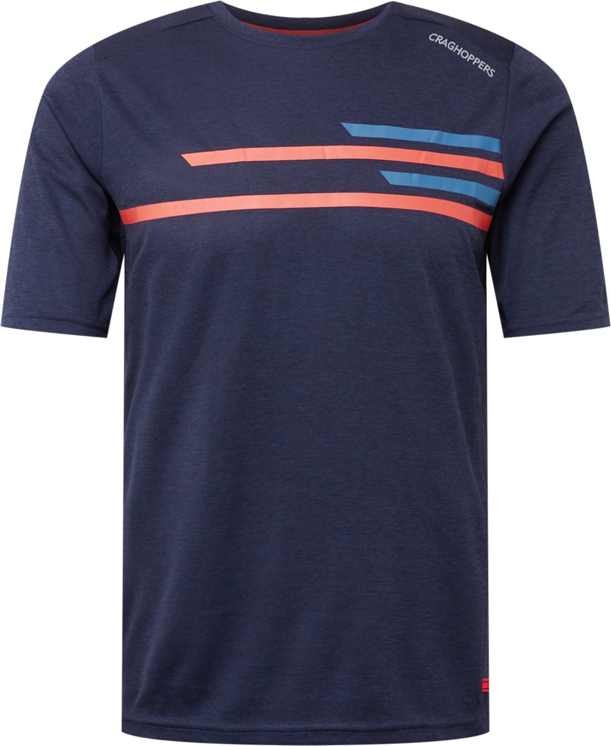 CRAGHOPPERS Funkční tričko 'NosiLife' modrá / tmavě modrá / oranžová