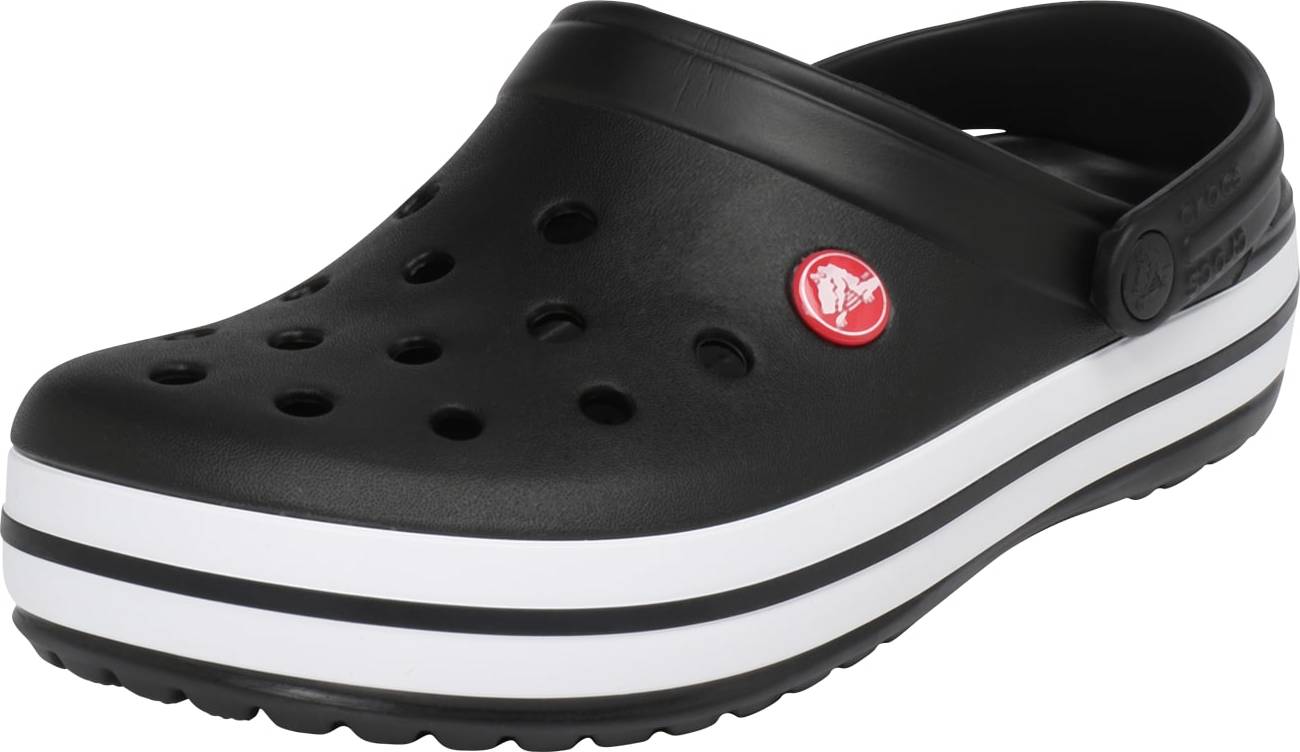 Crocs Pantofle 'Crocband' černá / bílá