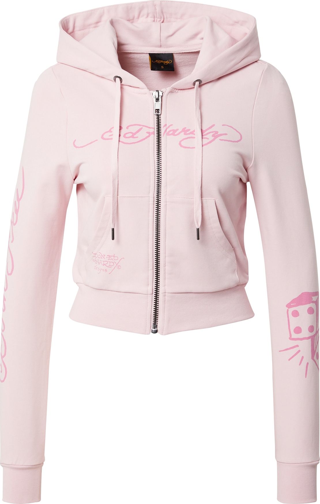 Ed Hardy Mikina s kapucí pink / růžová