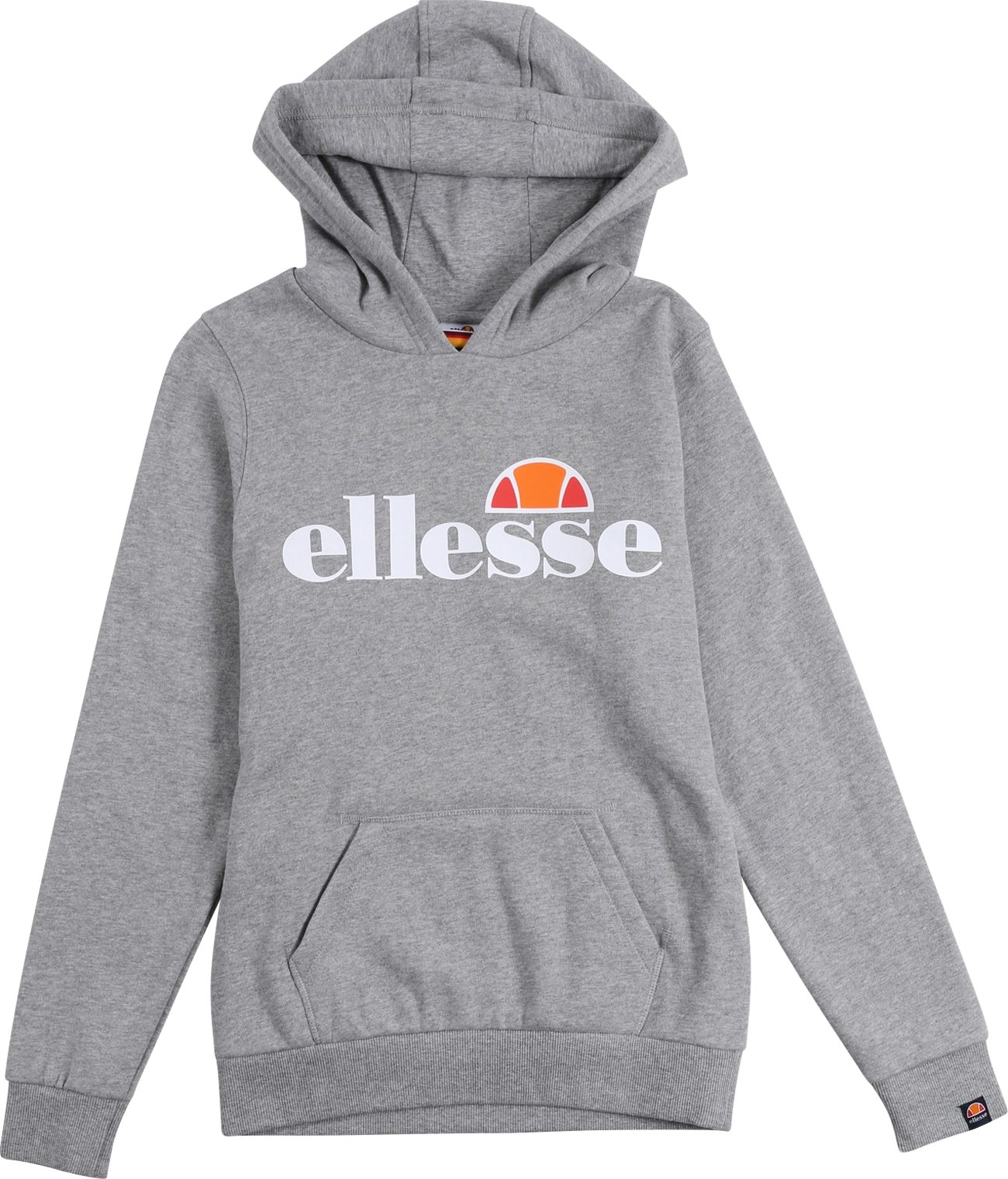 ELLESSE Mikina 'Jero' šedá / oranžová / světle červená / bílá