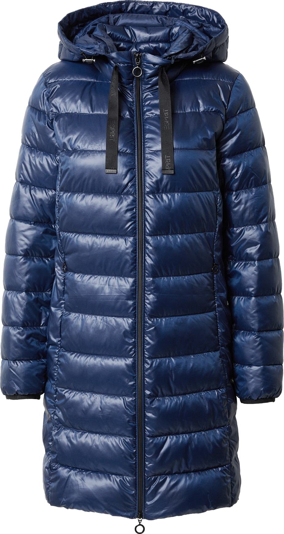 ESPRIT Zimní kabát námořnická modř / černá