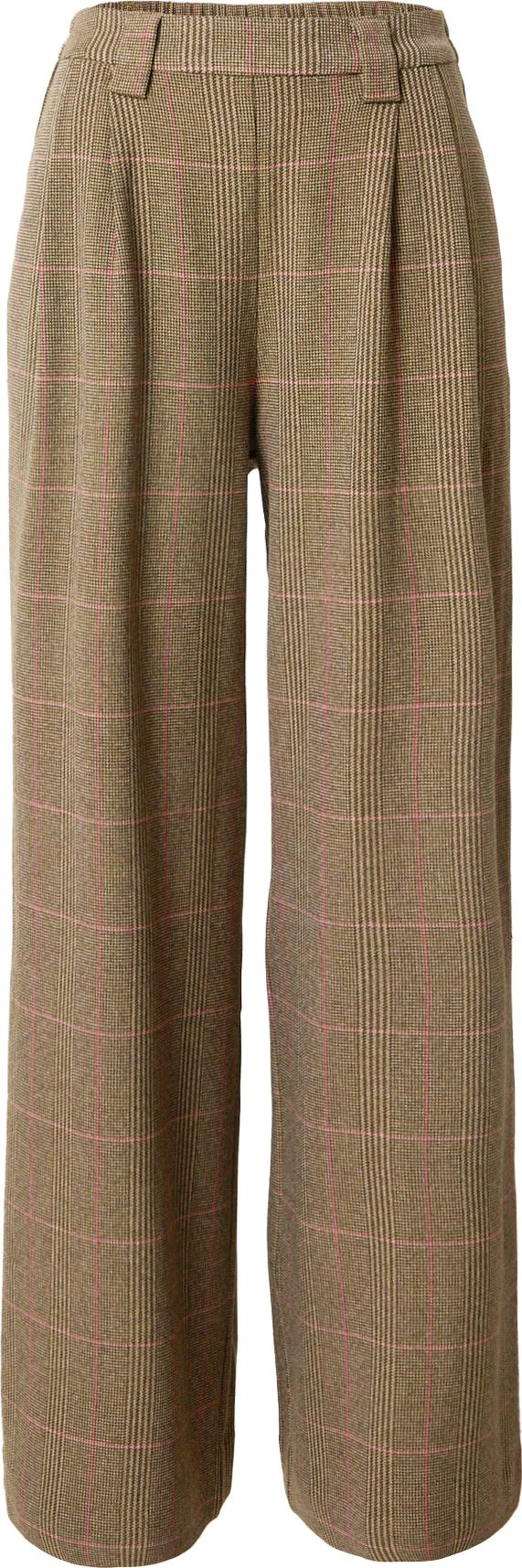 Essentiel Antwerp Kalhoty se sklady v pase 'Calizzie' béžová / světle hnědá / růžová