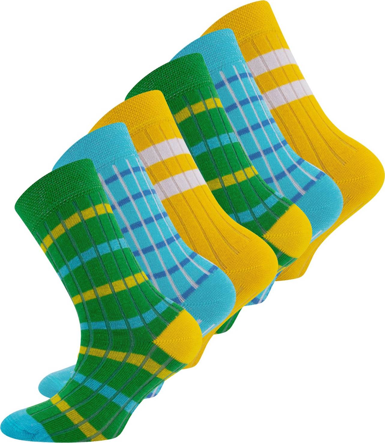 EWERS Ponožky světlemodrá / žlutá / zelená / bílá