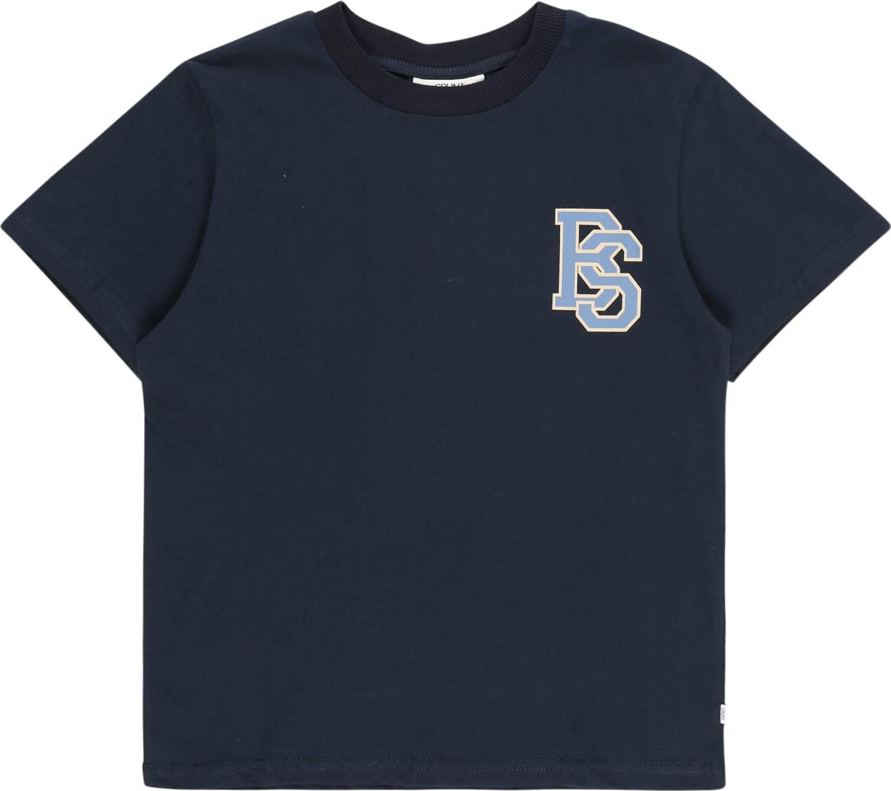 GRUNT Tričko 'Charles' béžová / námořnická modř / kouřově modrá