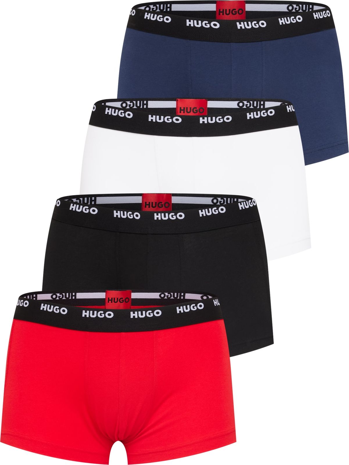 HUGO Boxerky námořnická modř / červená / černá / bílá