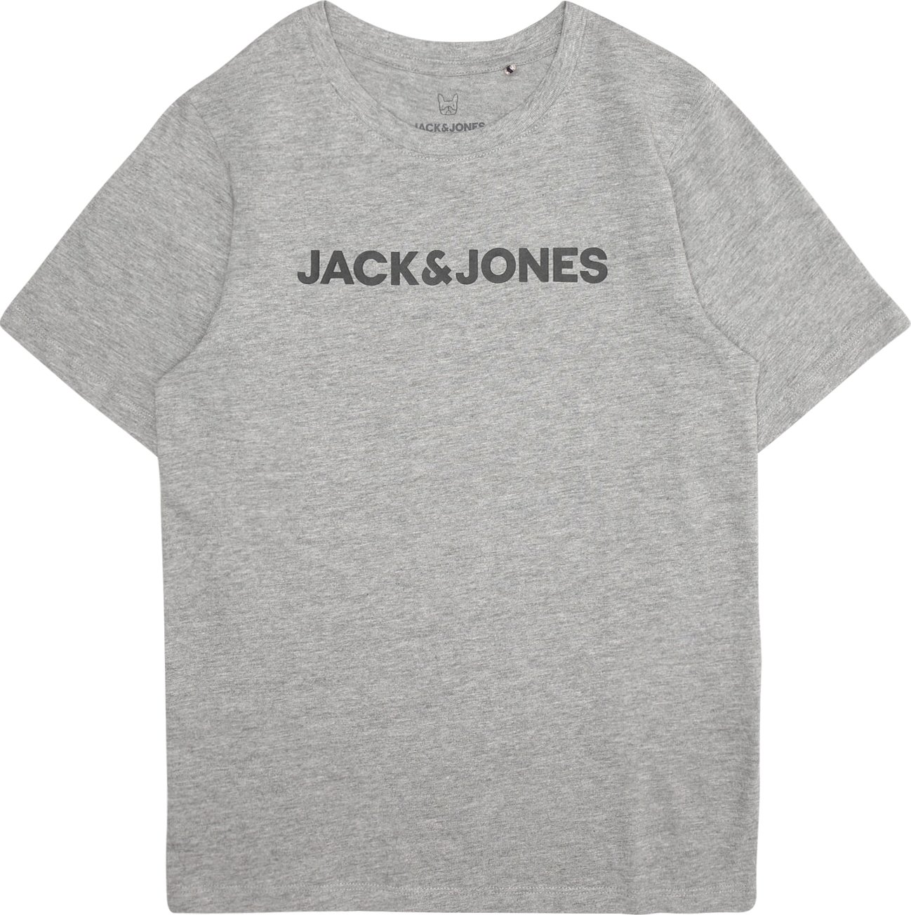 Jack & Jones Junior Tričko 'Ecorp' šedý melír / černá