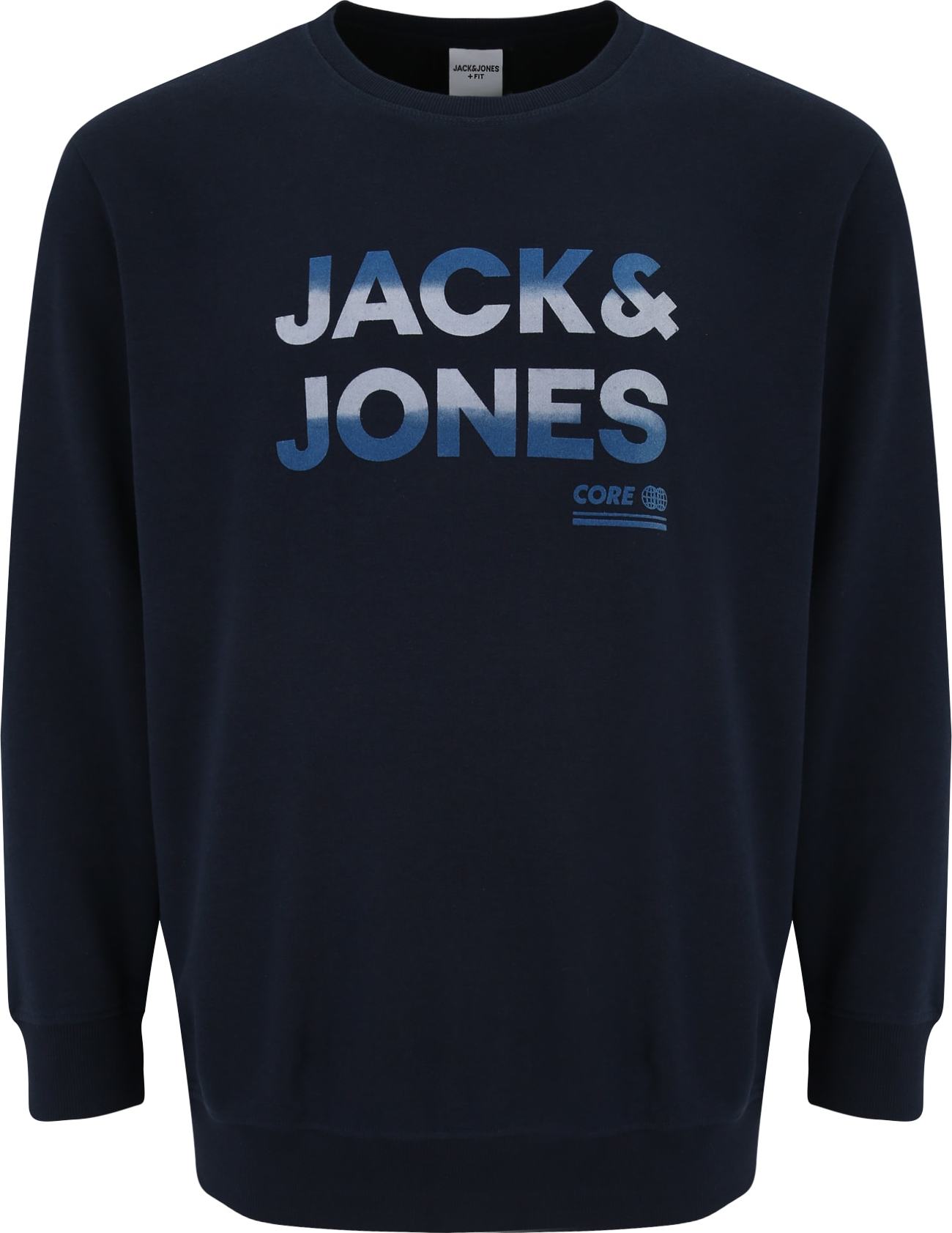 Jack & Jones Plus Mikina 'COSETH' námořnická modř / pastelová modrá / tmavě modrá