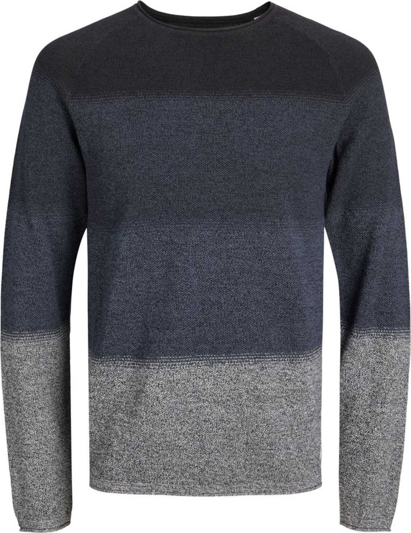 JACK & JONES Svetr antracitová / grafitová / světle šedá / tmavě šedá / šedý melír