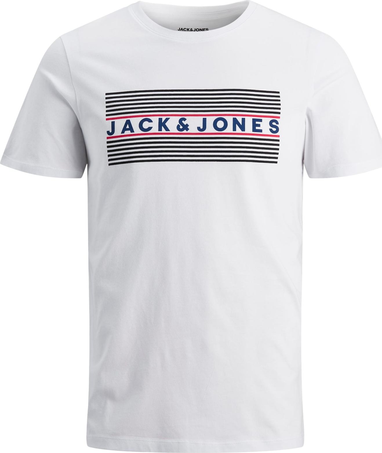 JACK & JONES Tričko námořnická modř / červená / černá / bílá
