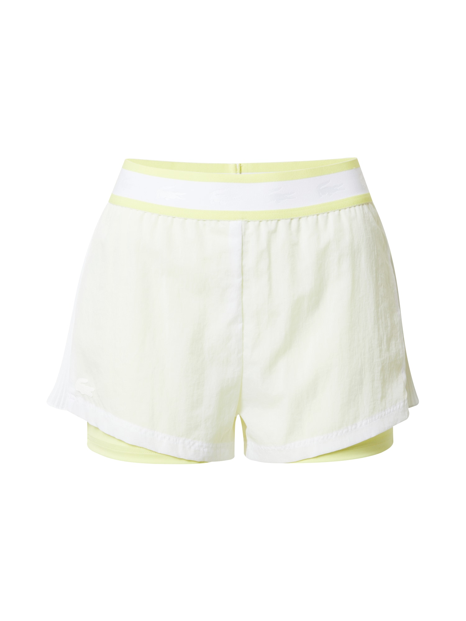 Lacoste Sport Sportovní kalhoty světle žlutá / bílá