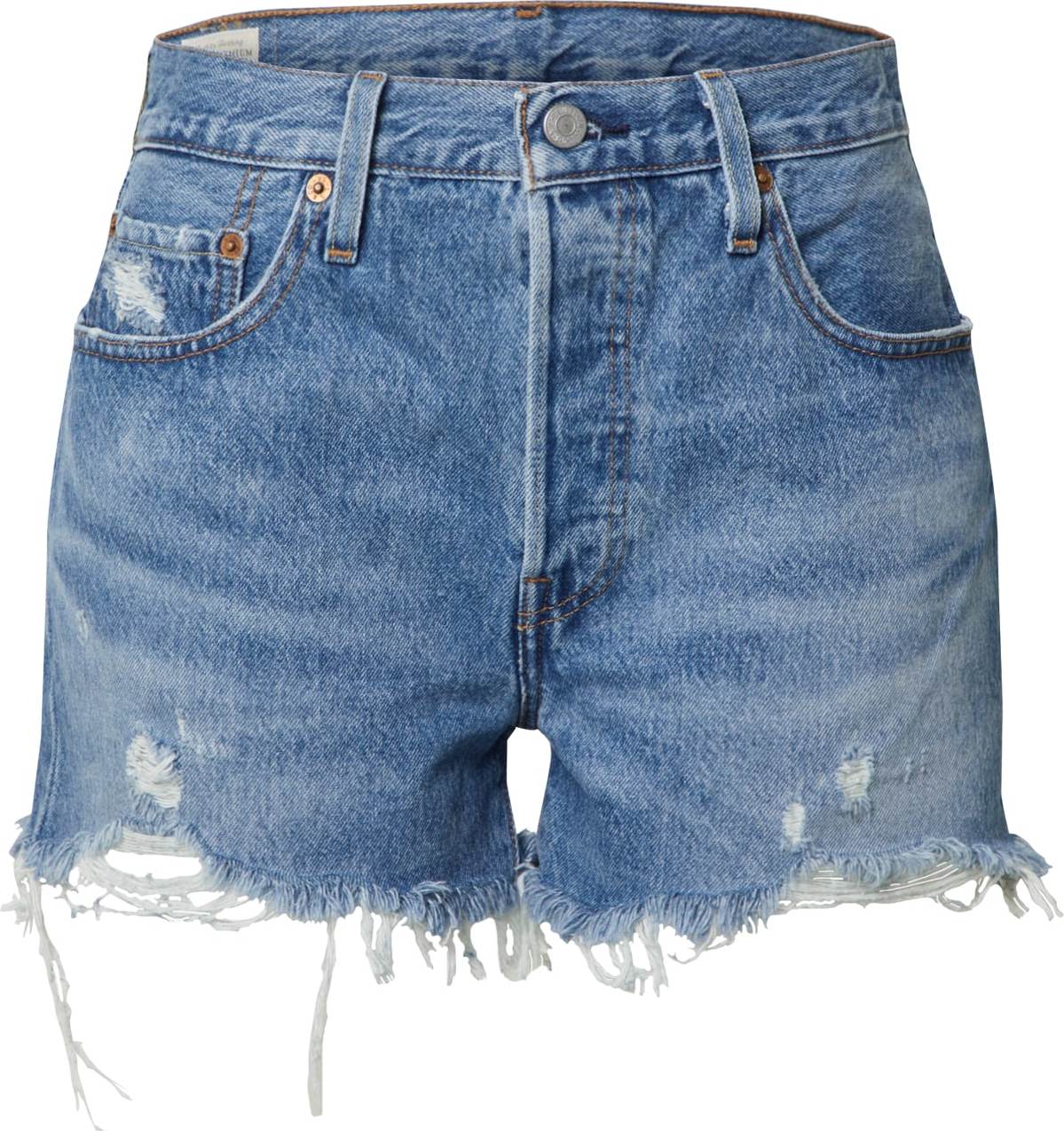LEVI'S Džíny '501® HIGH RISE SHORT' modrá džínovina