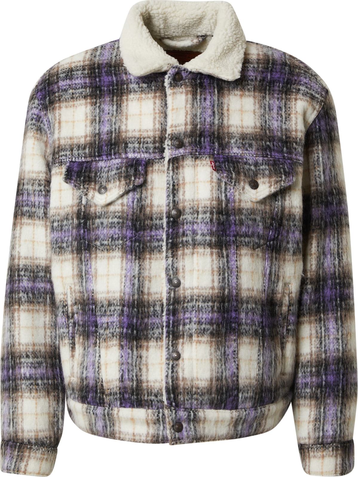 LEVI'S Přechodná bunda 'Virgil' režná / světle fialová / černá