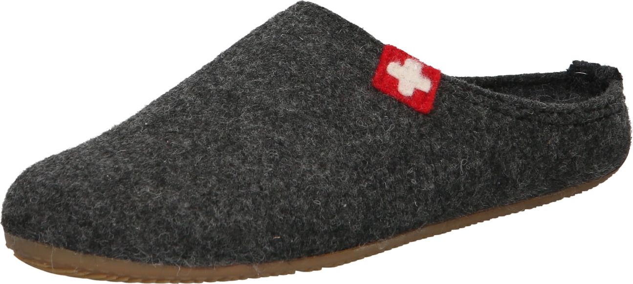 Living Kitzbühel Pantofle šedý melír / červená / bílá