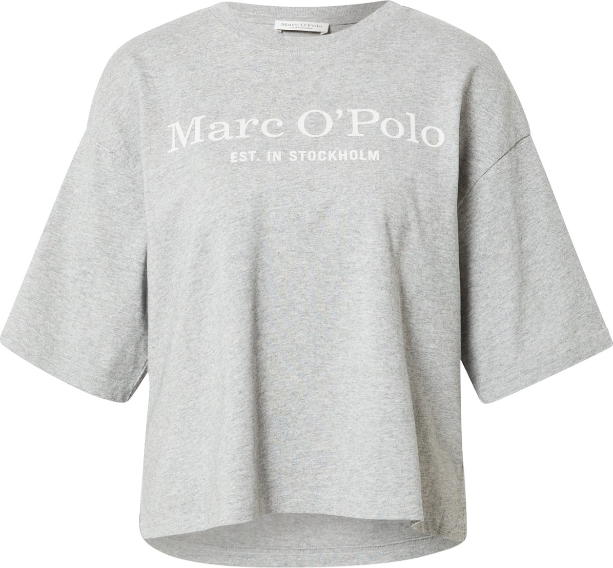 Marc O'Polo Tričko světle šedá / bílá