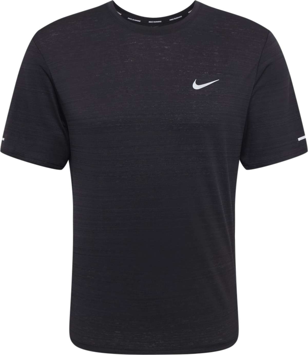 NIKE Funkční tričko 'Miler' černá / bílá