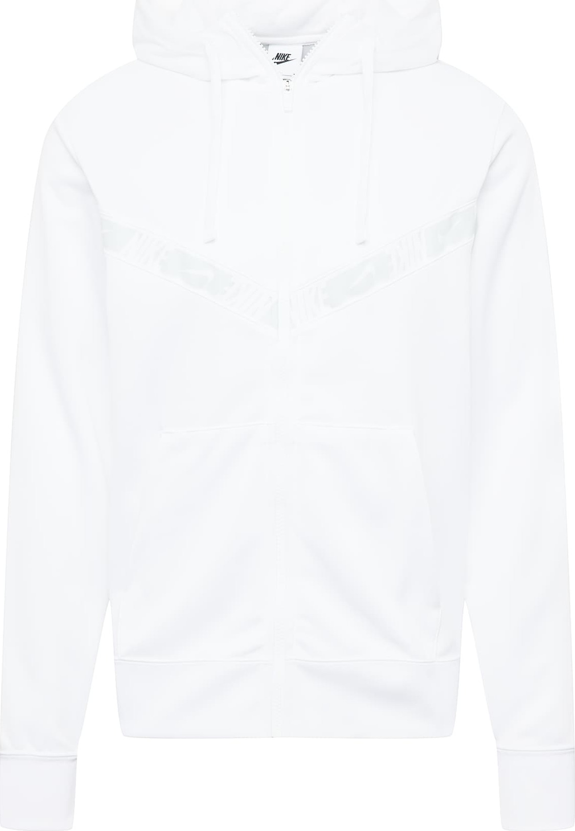 Nike Sportswear Mikina s kapucí světle šedá / bílá