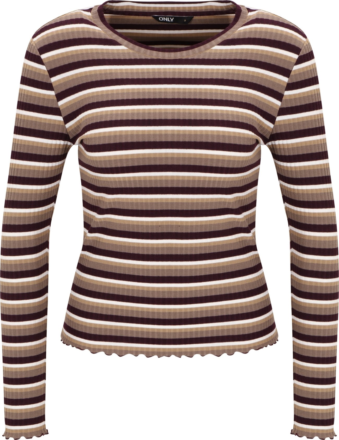 Only Petite Tričko 'EMMA' velbloudí / světle hnědá / tmavě hnědá / bílá