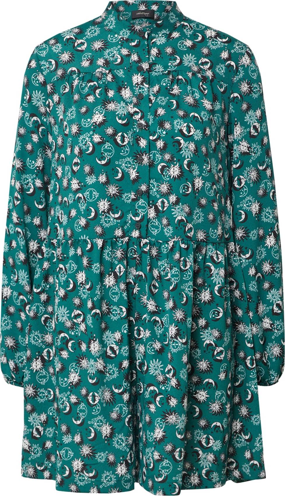 Ottod’Ame Košilové šaty 'Pantalone' nefritová / černá / bílá
