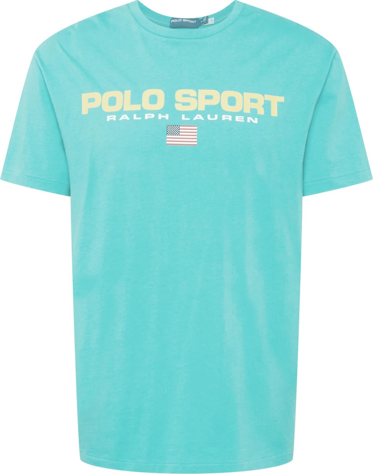 Polo Ralph Lauren Tričko aqua modrá / světle žlutá / červená / bílá