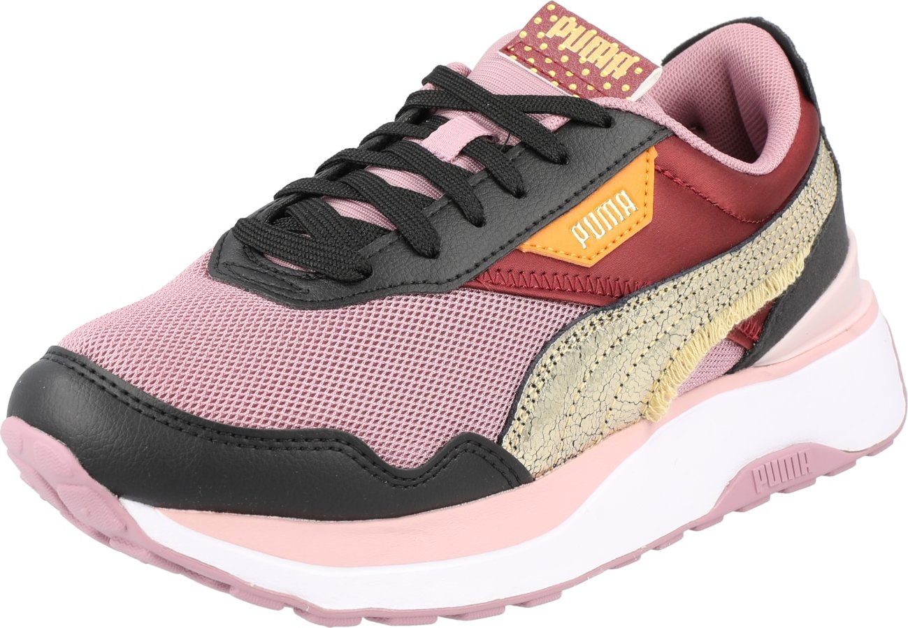 PUMA Tenisky 'Cruise Rider Boho Gleam' zlatá / růže / červená / černá