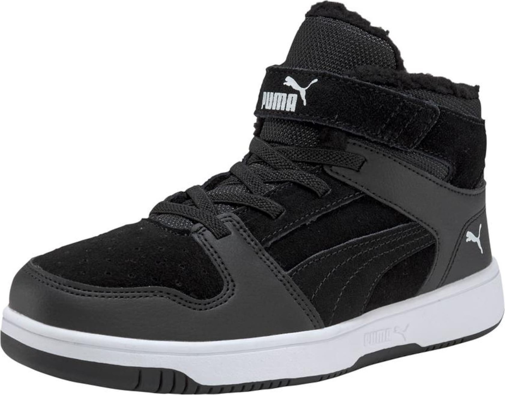 PUMA Tenisky 'Rebound Layup' černá / bílá