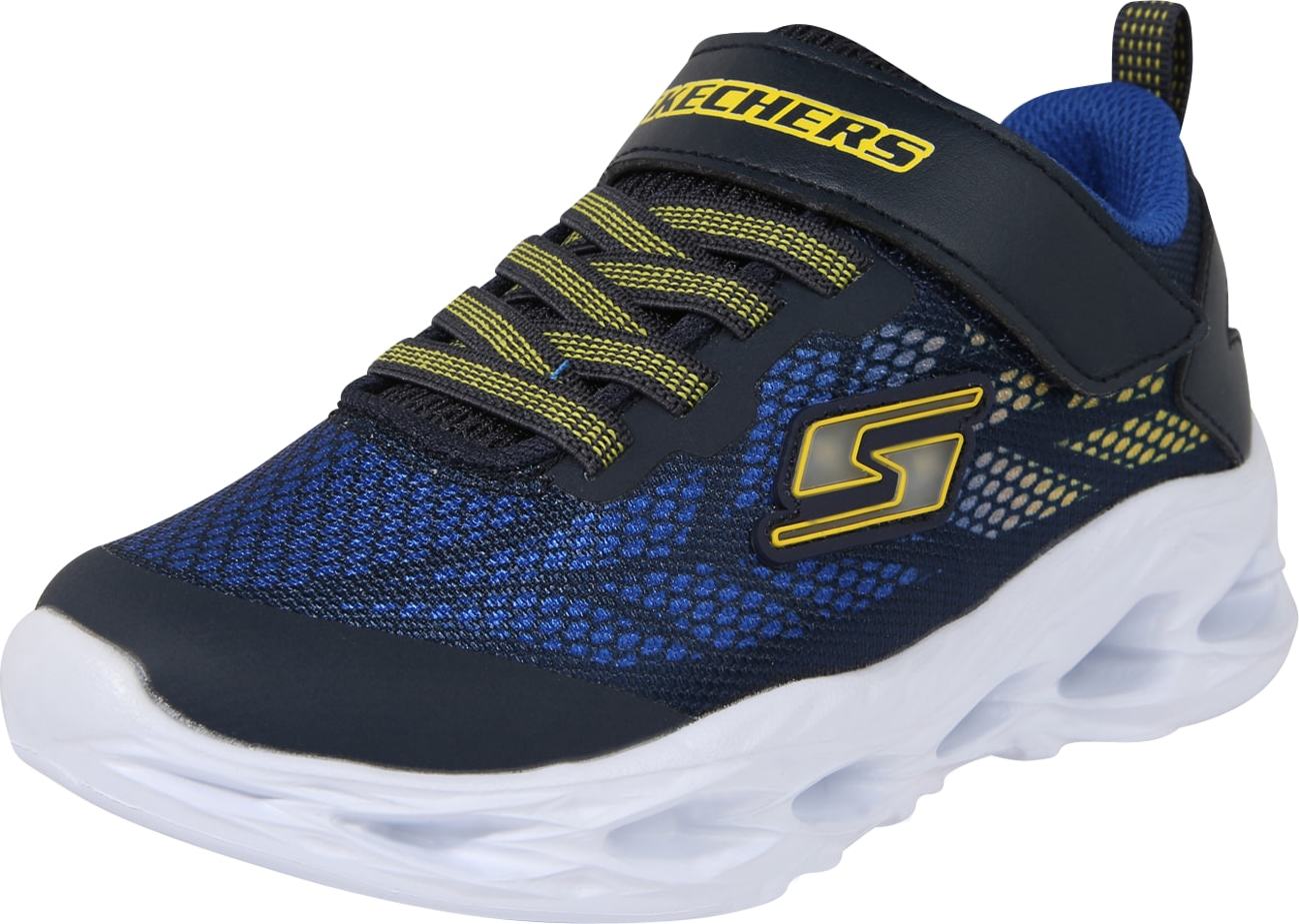 SKECHERS Tenisky modrá / námořnická modř / žlutá / průhledná