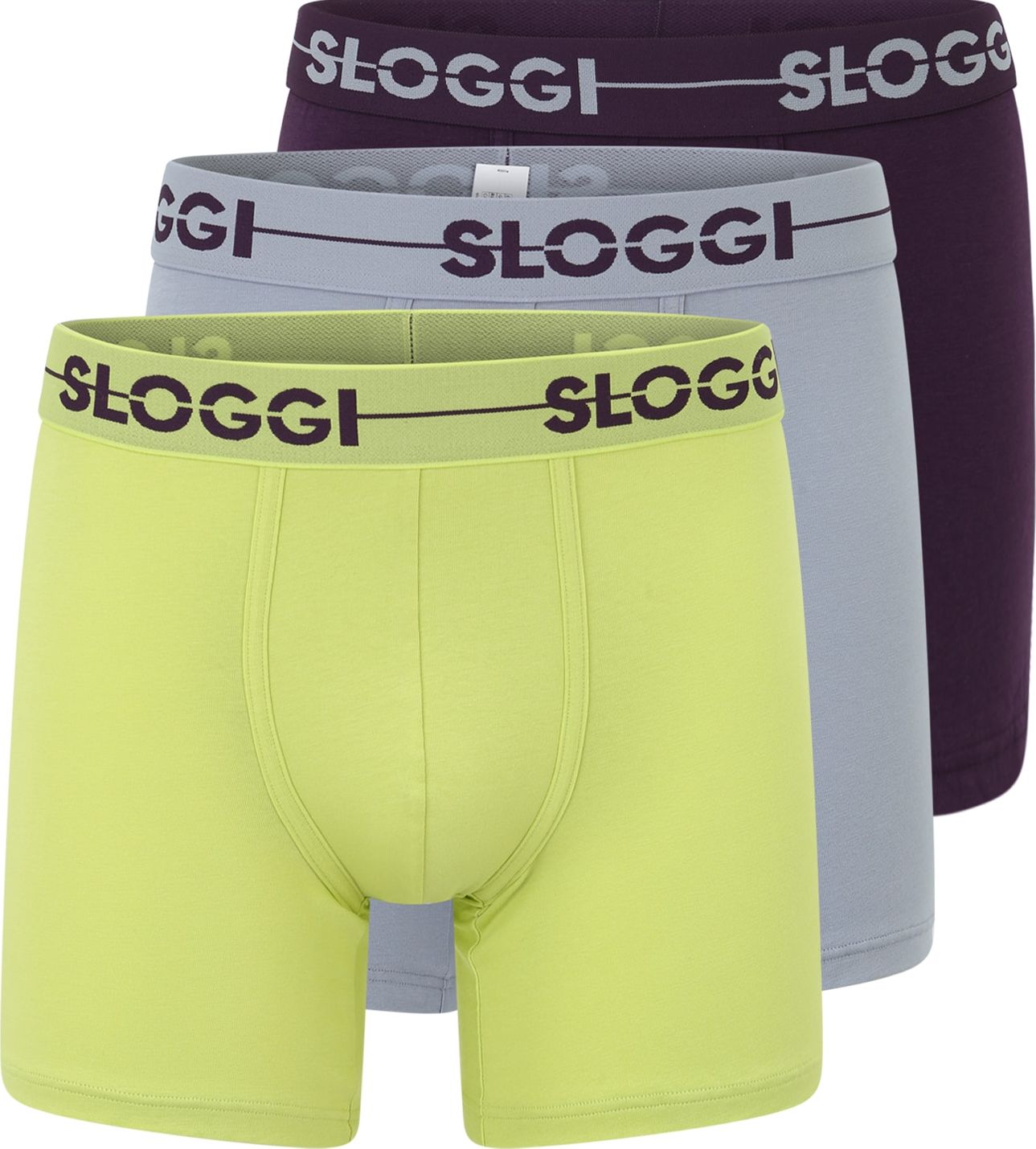 SLOGGI Boxerky marine modrá / šedá / limetková