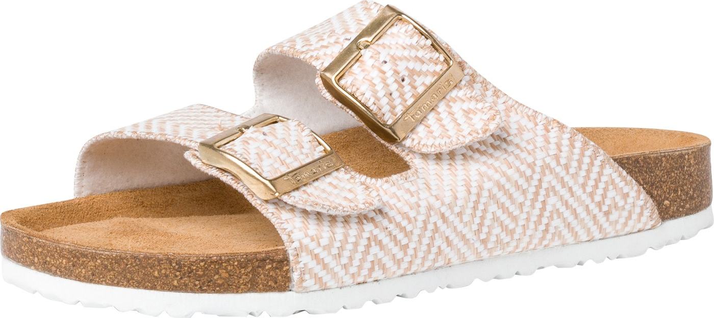 TAMARIS Pantofle béžová / offwhite