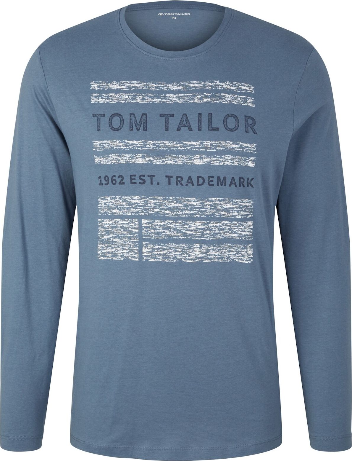 TOM TAILOR Tričko marine modrá / chladná modrá / bílý melír