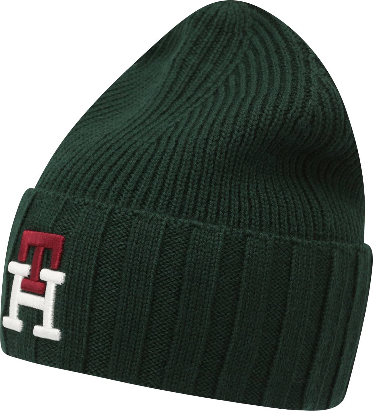 TOMMY HILFIGER Čepice 'PREP' tmavě zelená / červená / bílá