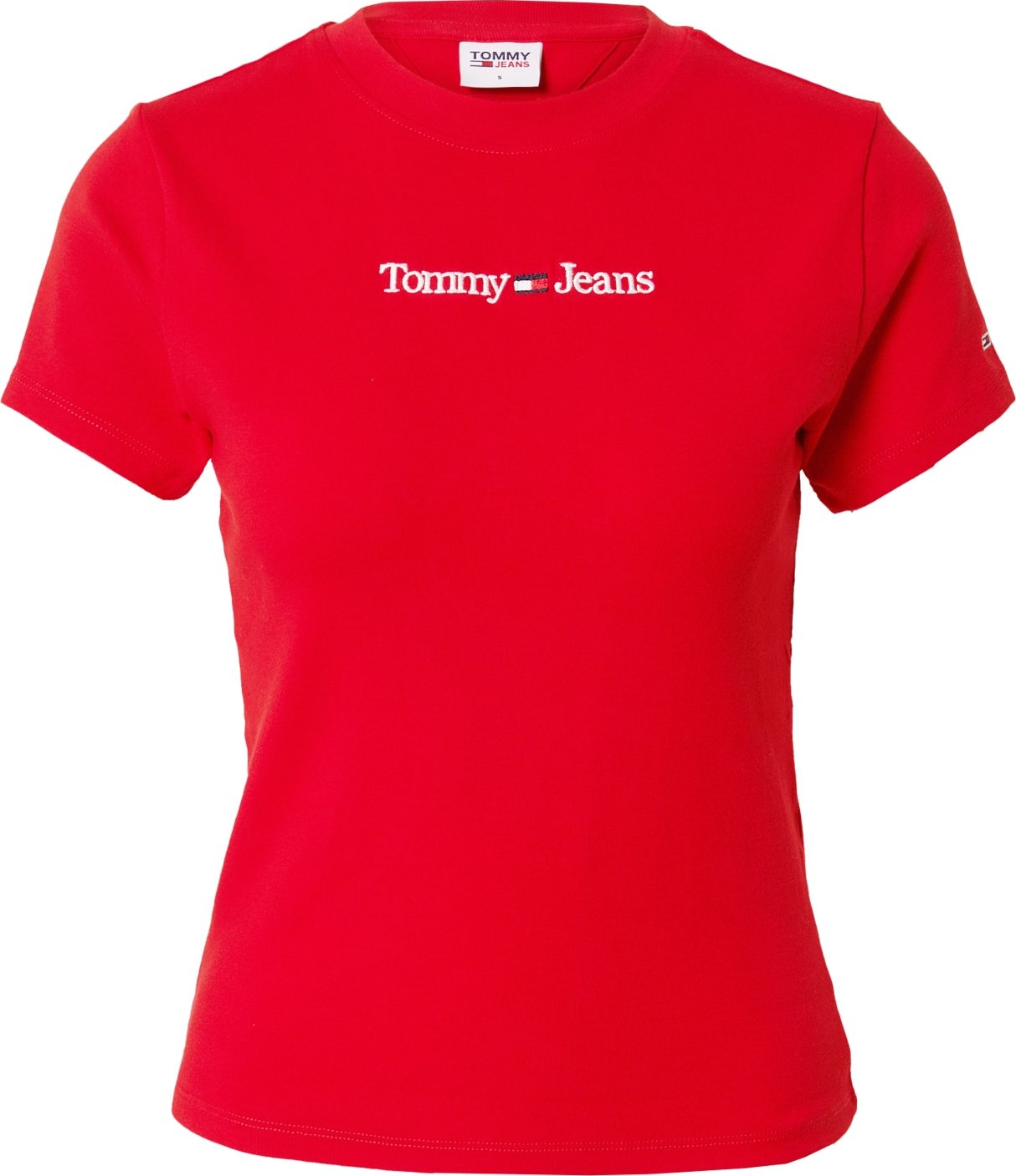 Tommy Jeans Tričko marine modrá / ohnivá červená / bílá