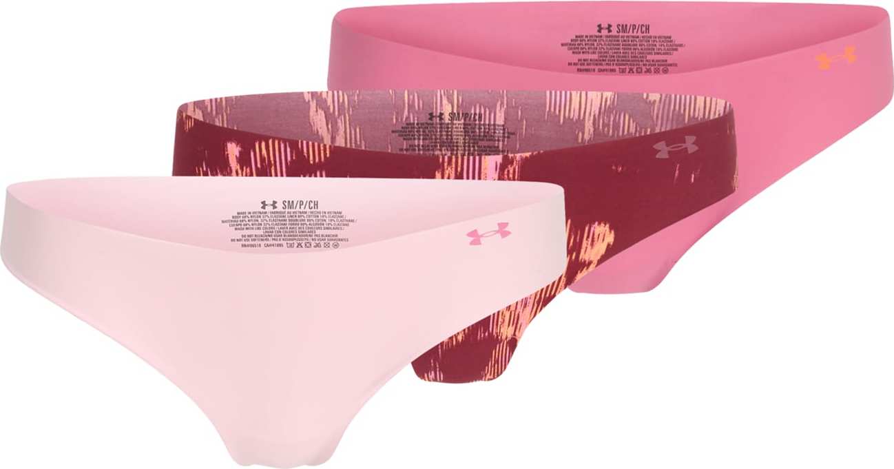 UNDER ARMOUR Sportovní spodní prádlo růžová / světle růžová / bordó