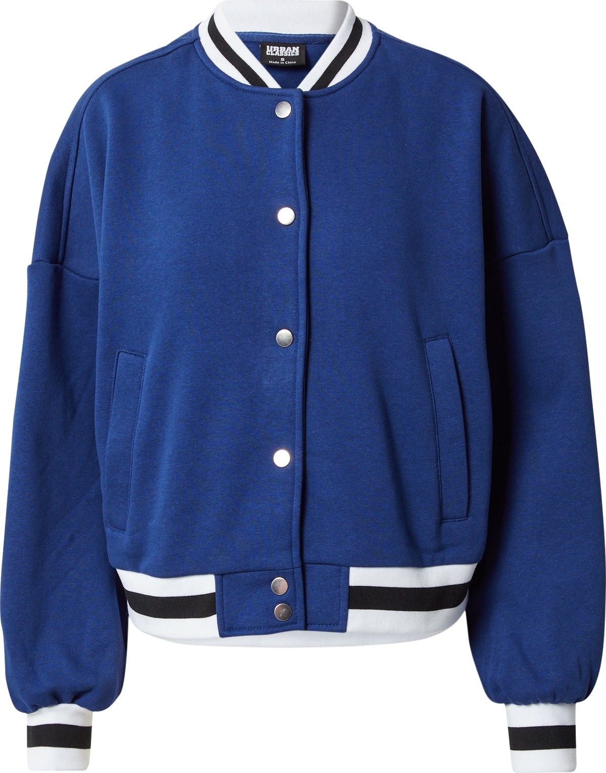 Urban Classics Mikina s kapucí nebeská modř / černá / bílá