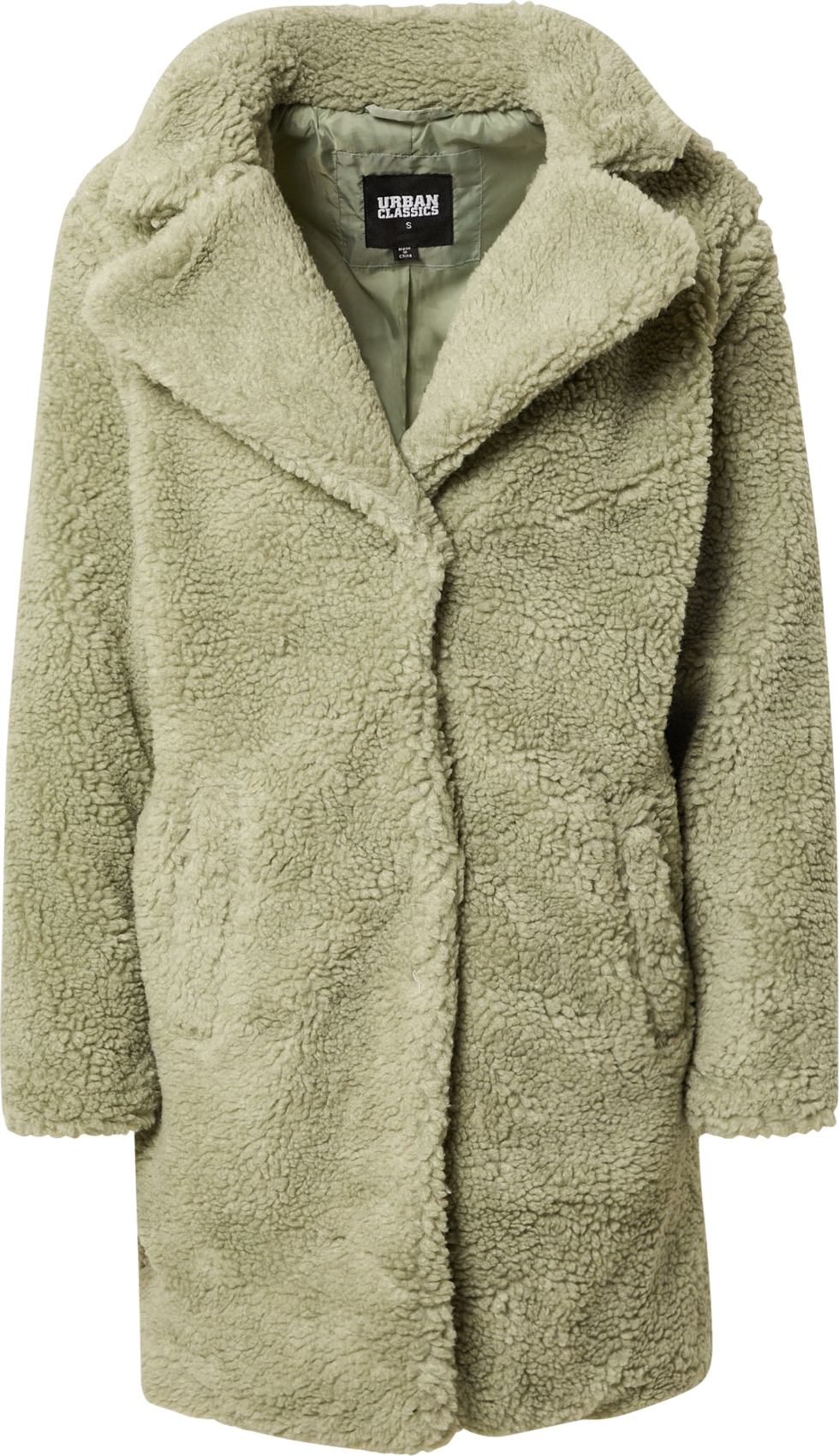 Urban Classics Přechodný kabát pastelově zelená