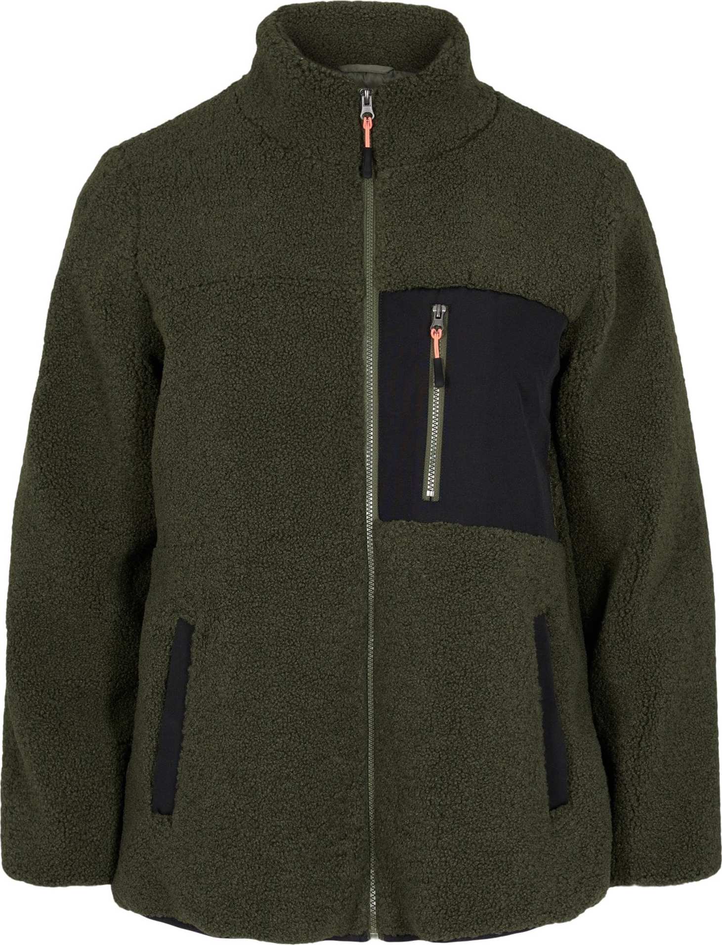 Zizzi Přechodná bunda tmavě zelená / černá