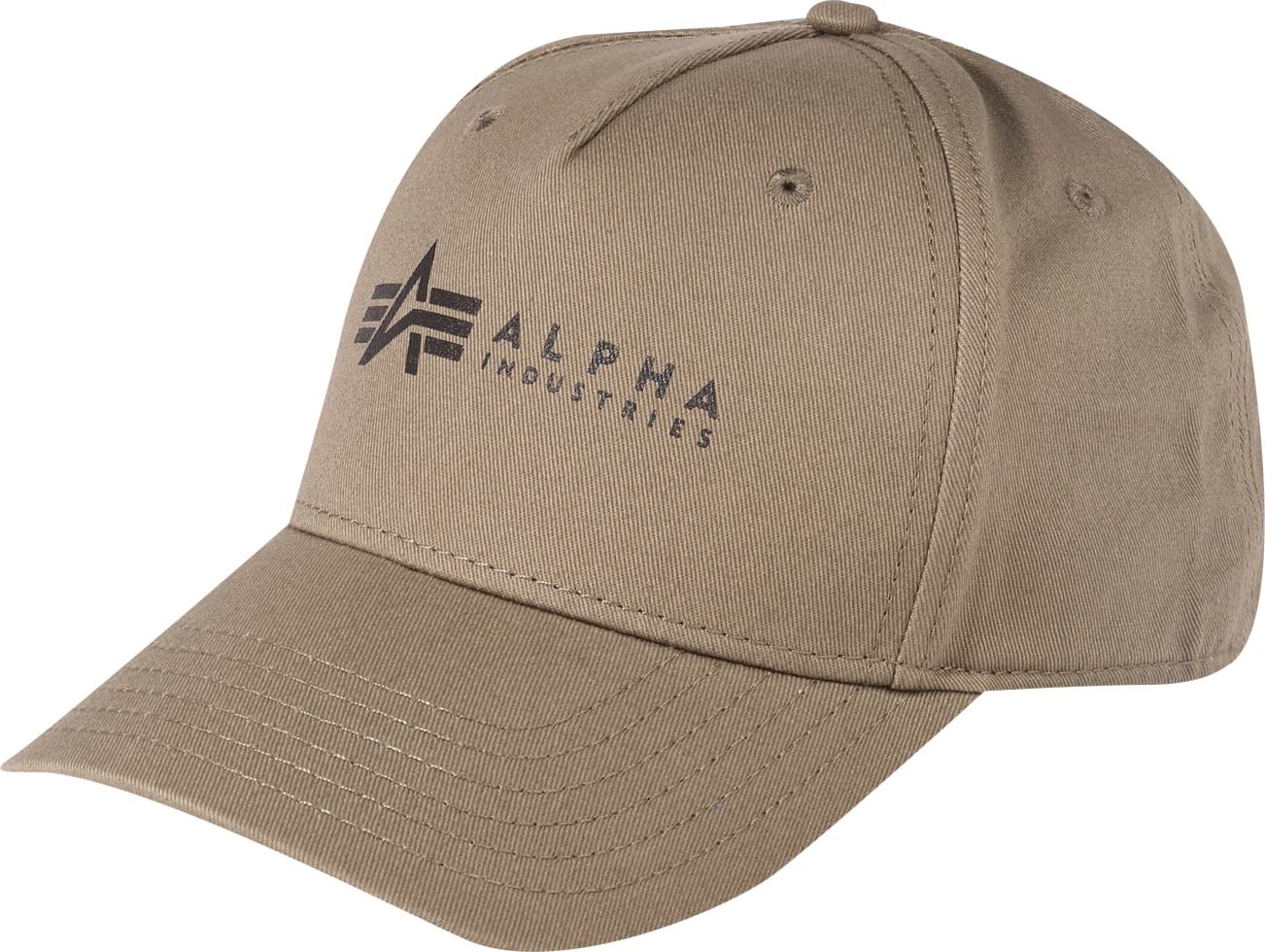 ALPHA INDUSTRIES Kšiltovka 'Alpha' khaki / černá