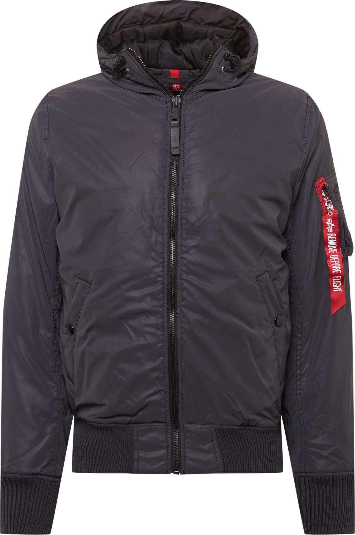 ALPHA INDUSTRIES Přechodná bunda červená / černá / bílá