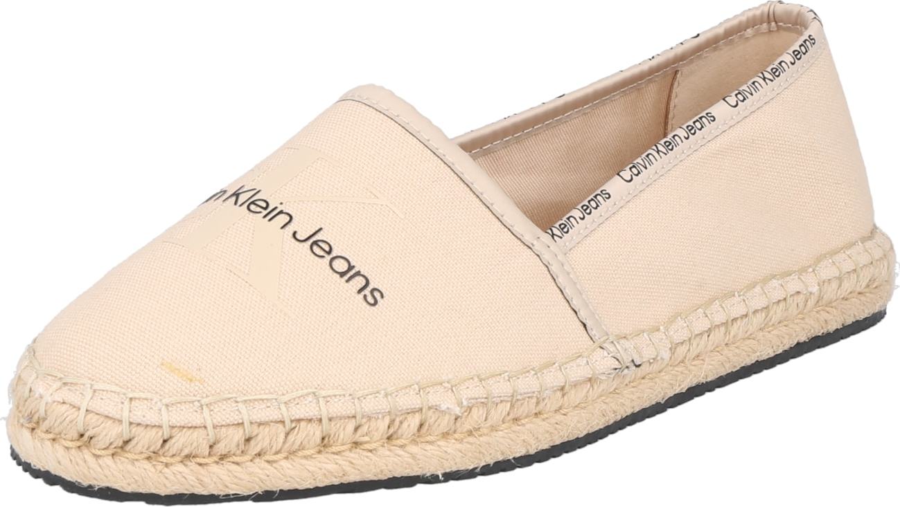 Calvin Klein Jeans Espadrilky béžová / černá