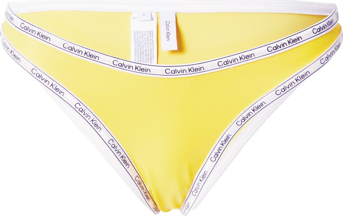 Calvin Klein Swimwear Spodní díl plavek indigo / žlutá / bílá