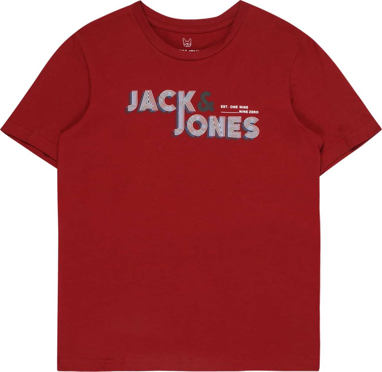Jack & Jones Junior Tričko 'FRIDAY' modrá / tmavě šedá / bordó / bílá