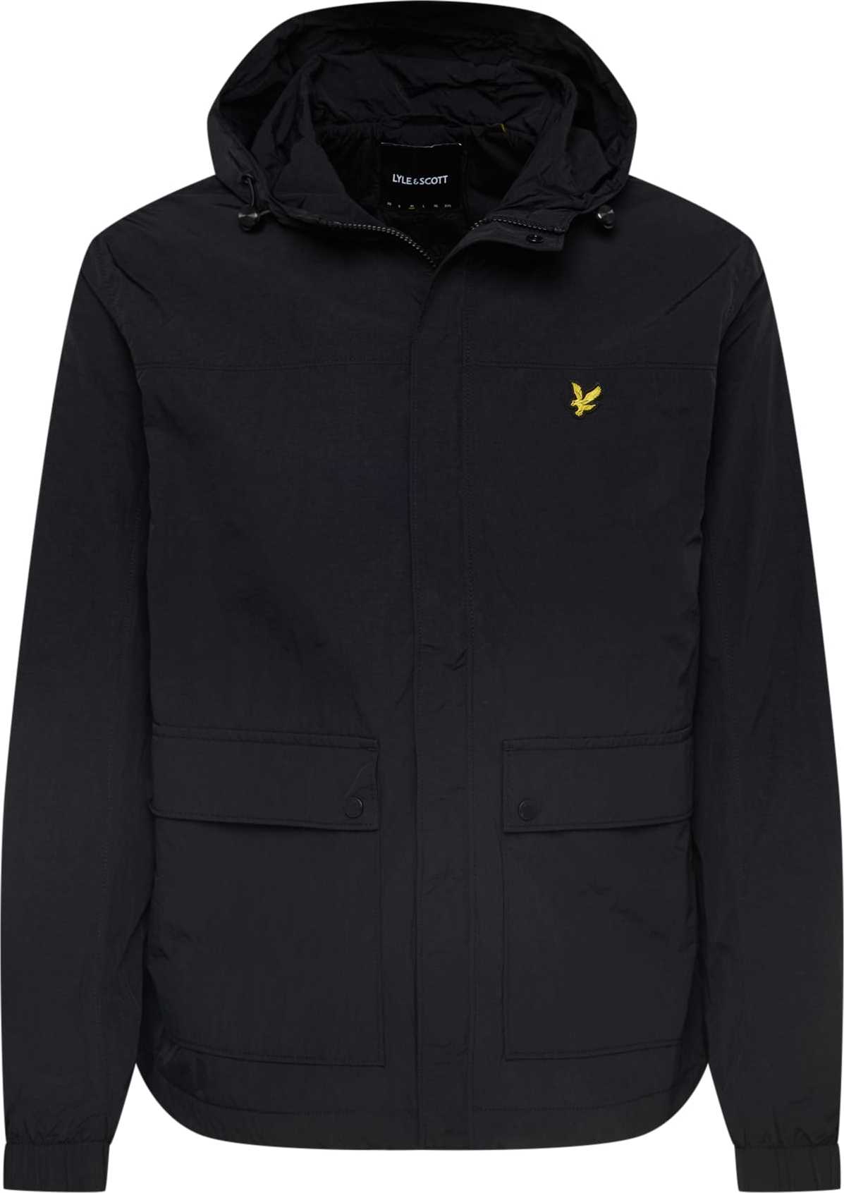 Lyle & Scott Přechodná bunda žlutá / černá