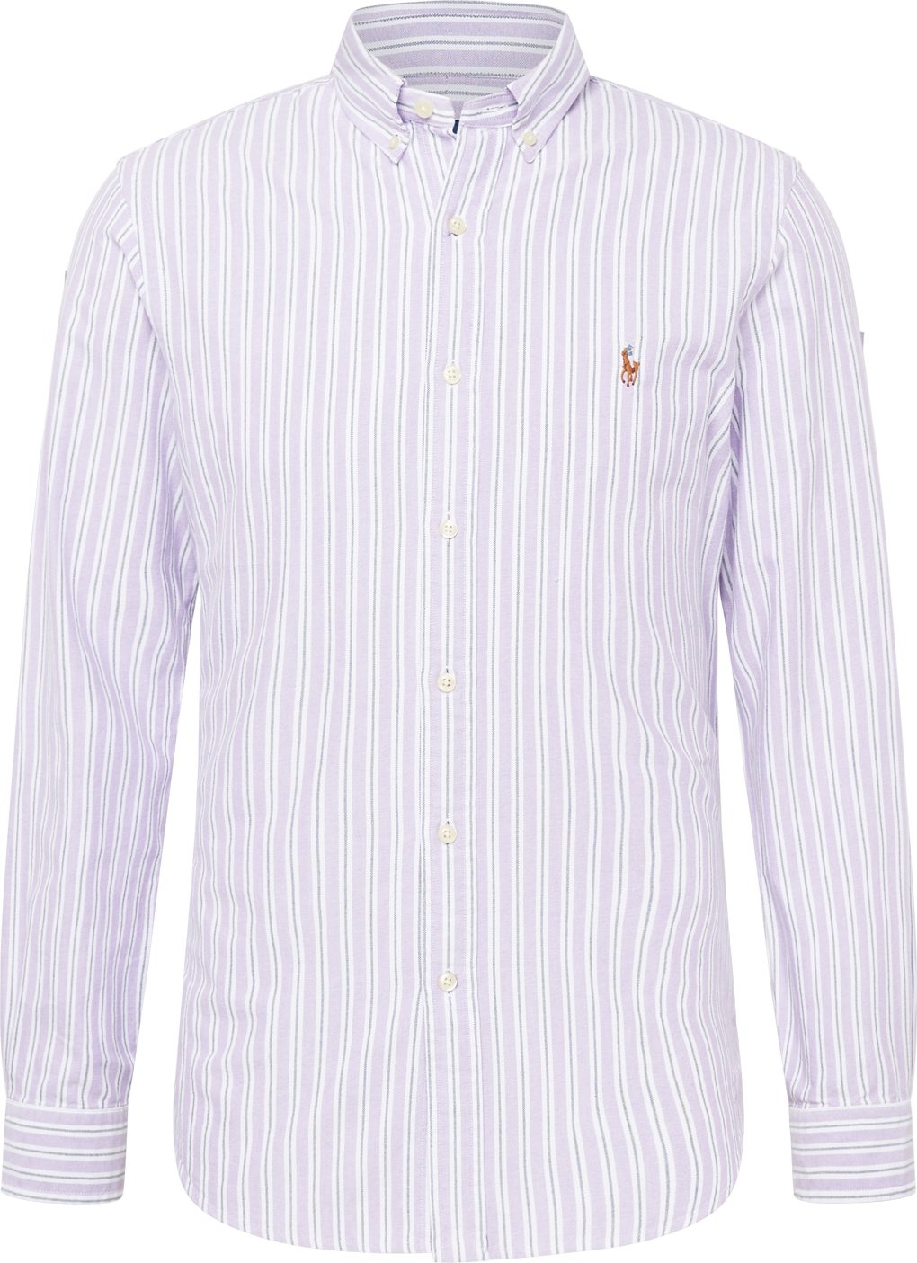 Polo Ralph Lauren Košile šedá / pastelová fialová / bílá